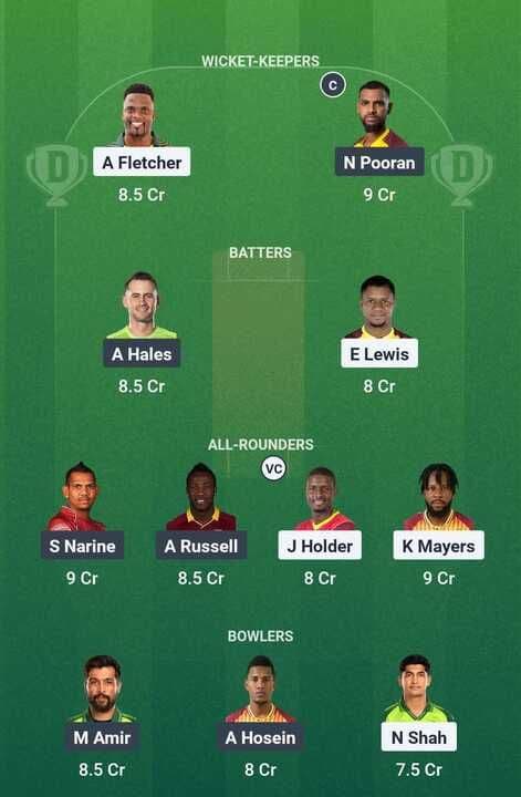 CPL 2025 - SKNP vs TKR: Dream11 Team